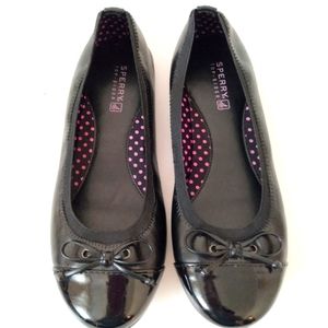Sperry Top Sider Elise Black Ballet Flat Shoes 5